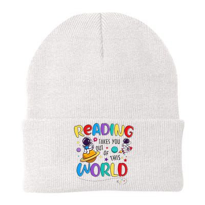 Reading Takes You Out Of This World Book Lover Teacher Knit Cap Winter Beanie