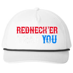 Redneck Than You Snapback Five-Panel Rope Hat