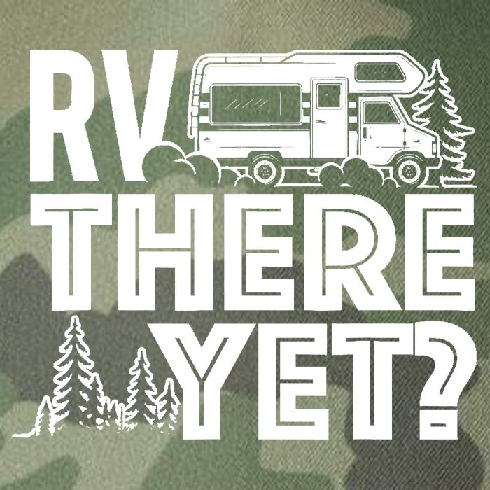 RV There Yet Happy Glamper Camping Legacy Tie Dye Trucker Hat