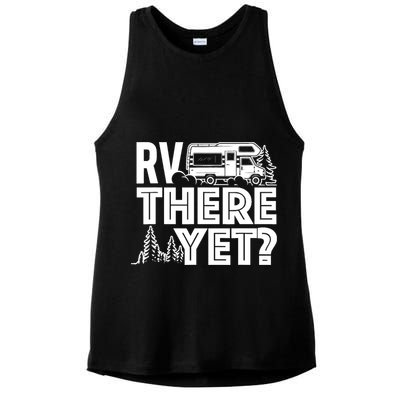 RV There Yet Happy Glamper Camping Ladies PosiCharge Tri-Blend Wicking Tank