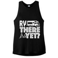 RV There Yet Happy Glamper Camping Ladies PosiCharge Tri-Blend Wicking Tank
