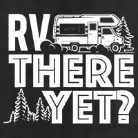 RV There Yet Happy Glamper Camping 7 Panel Mesh Trucker Snapback Hat