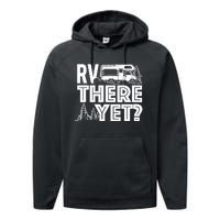 RV There Yet Happy Glamper Camping Performance Fleece Hoodie