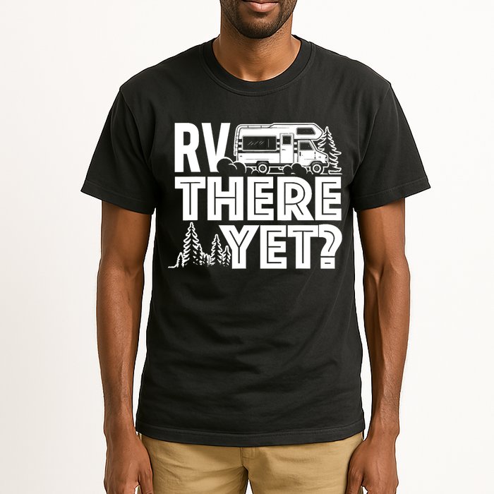 RV There Yet Happy Glamper Camping Tall T-Shirt