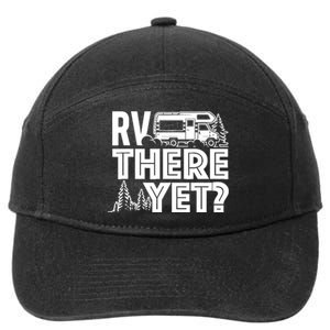 RV There Yet Happy Glamper Camping 7-Panel Snapback Hat