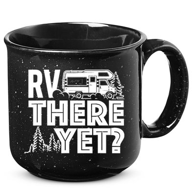 RV There Yet Happy Glamper Camping 15oz Campfire Ceramic Mug