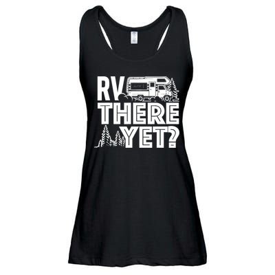 RV There Yet Happy Glamper Camping Ladies Essential Flowy Tank