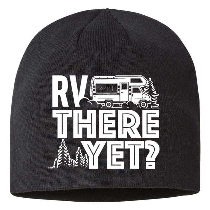 RV There Yet Happy Glamper Camping Sustainable Beanie