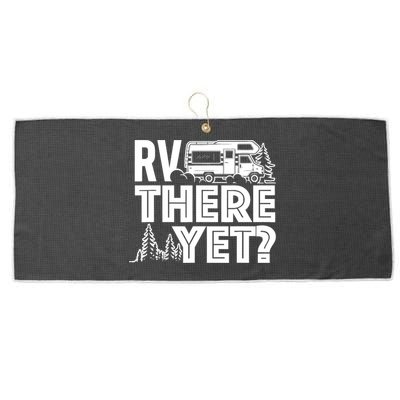 RV There Yet Happy Glamper Camping Large Microfiber Waffle Golf Towel