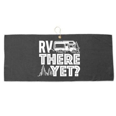 RV There Yet Happy Glamper Camping Large Microfiber Waffle Golf Towel