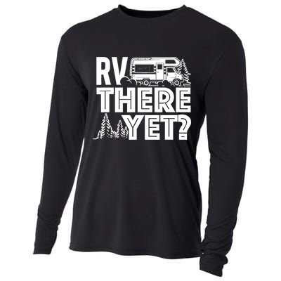 RV There Yet Happy Glamper Camping Cooling Performance Long Sleeve Crew