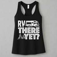 RV There Yet Happy Glamper Camping Womens Tank Top