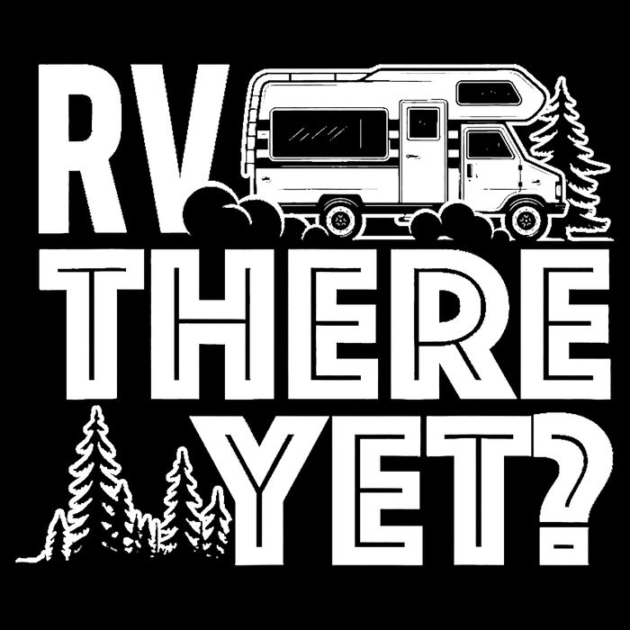 RV There Yet Happy Glamper Camping Pom Pom 12in Knit Beanie