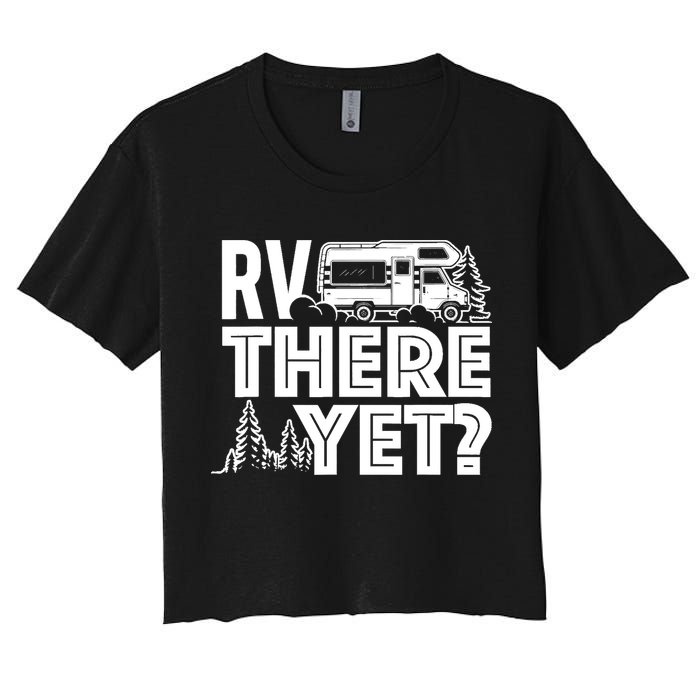 RV There Yet Happy Glamper Camping Crop Top