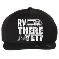 RV There Yet Happy Glamper Camping Wool Snapback Cap