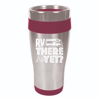 RV There Yet Happy Glamper Camping 16oz Travel Tumbler