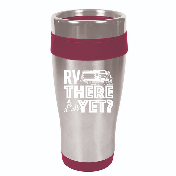 RV There Yet Happy Glamper Camping 16oz Travel Tumbler