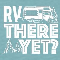 RV There Yet Happy Glamper Camping Sueded Cloud Jersey T-Shirt