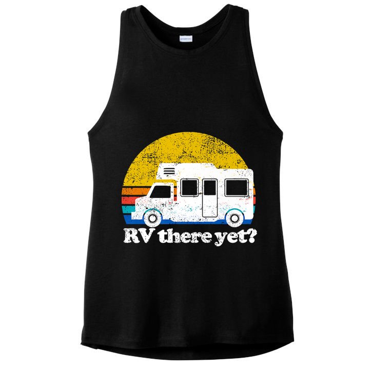 RV There Yet Van Travel Happy Funny Camping Trip Matching Ladies PosiCharge Tri-Blend Wicking Tank