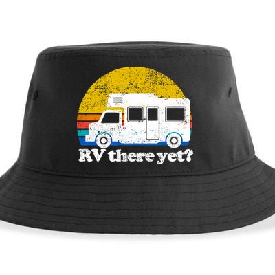 RV There Yet Van Travel Happy Funny Camping Trip Matching Sustainable Bucket Hat