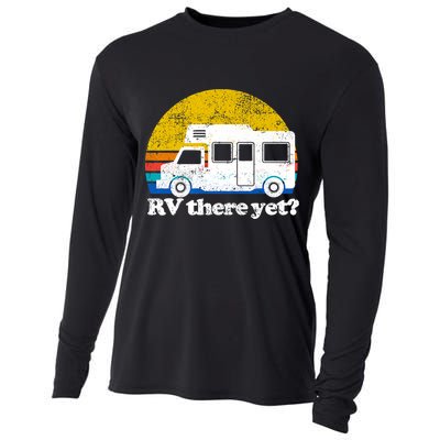 RV There Yet Van Travel Happy Funny Camping Trip Matching Cooling Performance Long Sleeve Crew