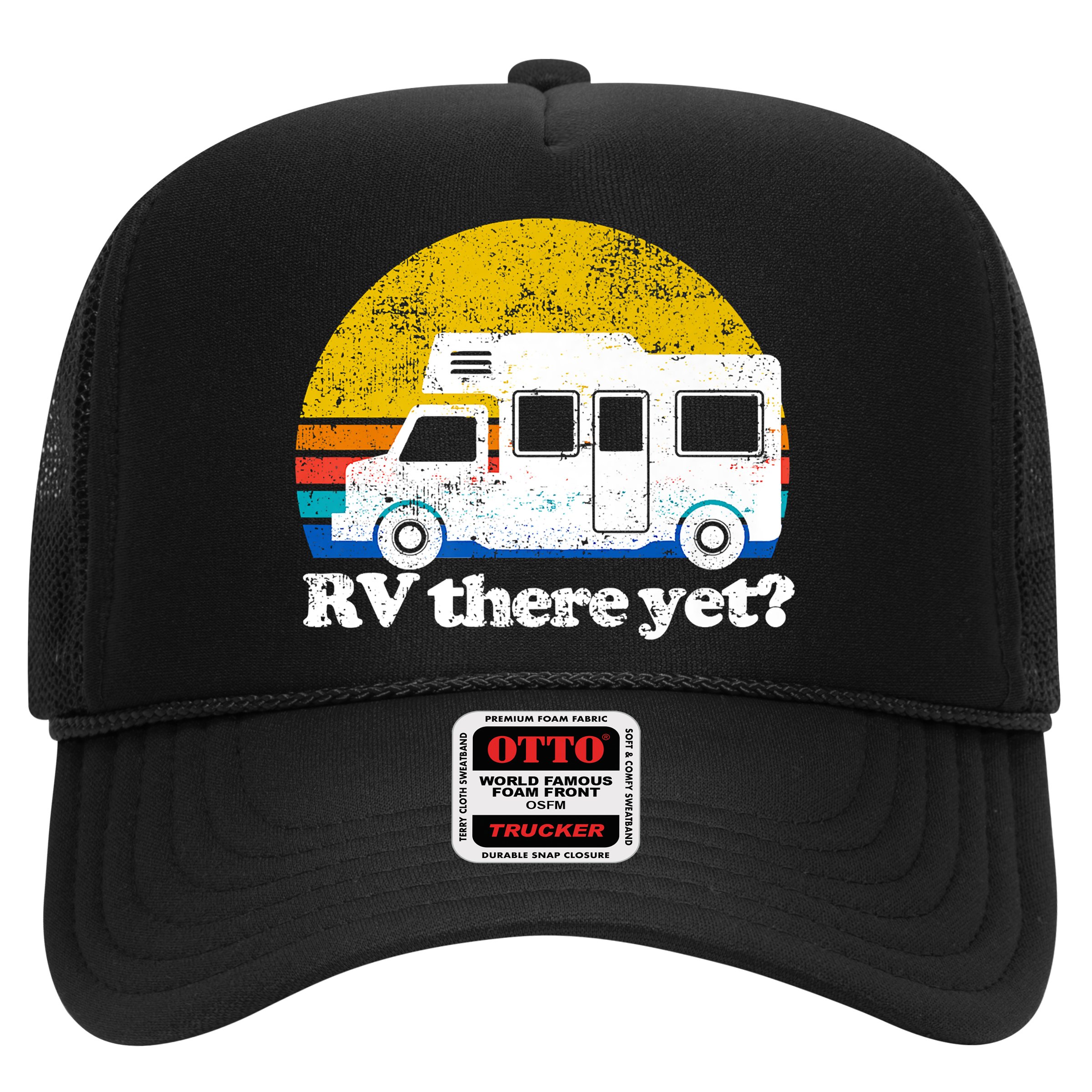 RV There Yet Van Travel Happy Funny Camping Trip Matching Hat