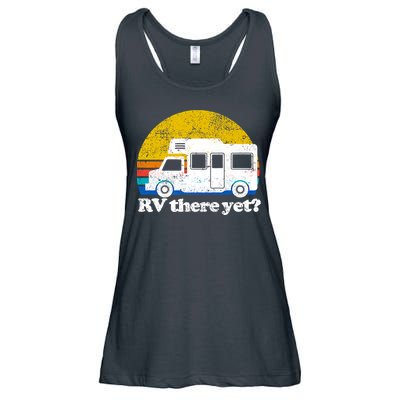 RV There Yet Van Travel Happy Funny Camping Trip Matching Ladies Essential Flowy Tank