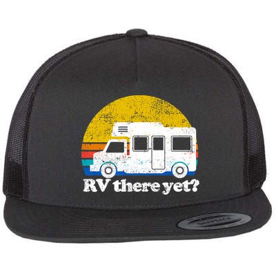 RV There Yet Van Travel Happy Funny Camping Trip Matching Flatbill Hat