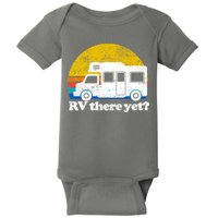 RV There Yet Van Travel Happy Funny Camping Trip Matching Baby Bodysuit