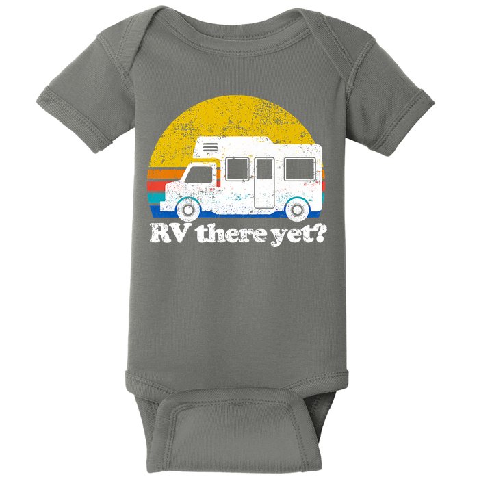 RV There Yet Van Travel Happy Funny Camping Trip Matching Baby Bodysuit