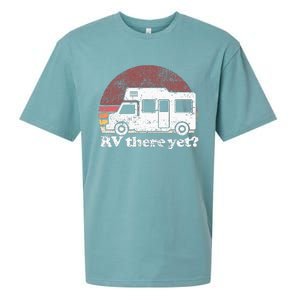 RV There Yet Van Travel Happy Glampers Camping trip Sueded Cloud Jersey T-Shirt