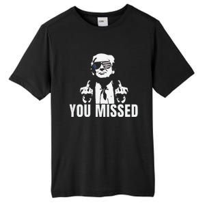 Retro Trump You Missed Fight Fight Fight Trump 2024 Gifts Tall Fusion ChromaSoft Performance T-Shirt