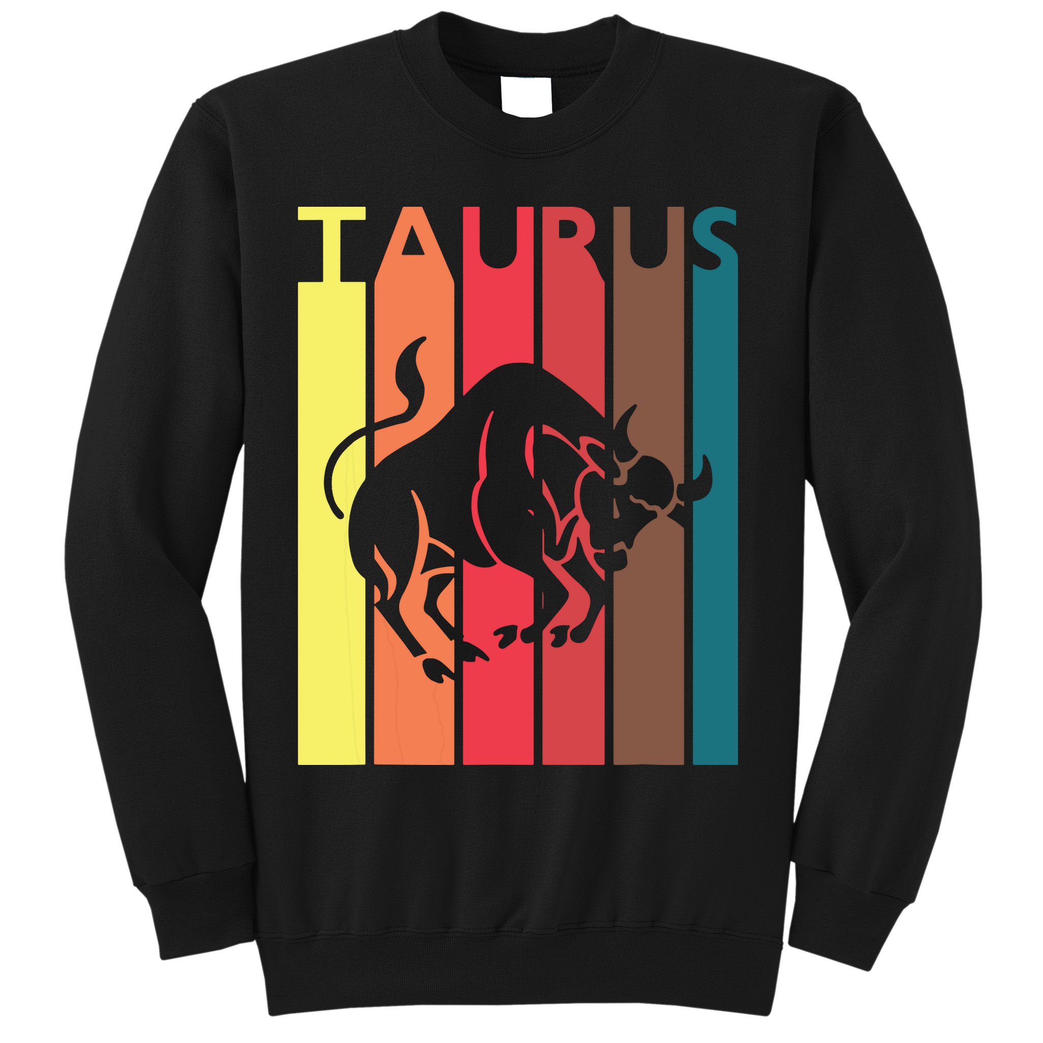Retro Taurus Zodiac Sign April May Birthday Gift Taurus Sweatshirt