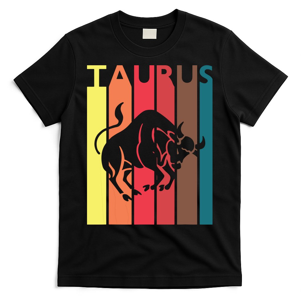 Retro Taurus Zodiac Sign April May Birthday Gift Taurus T-Shirt