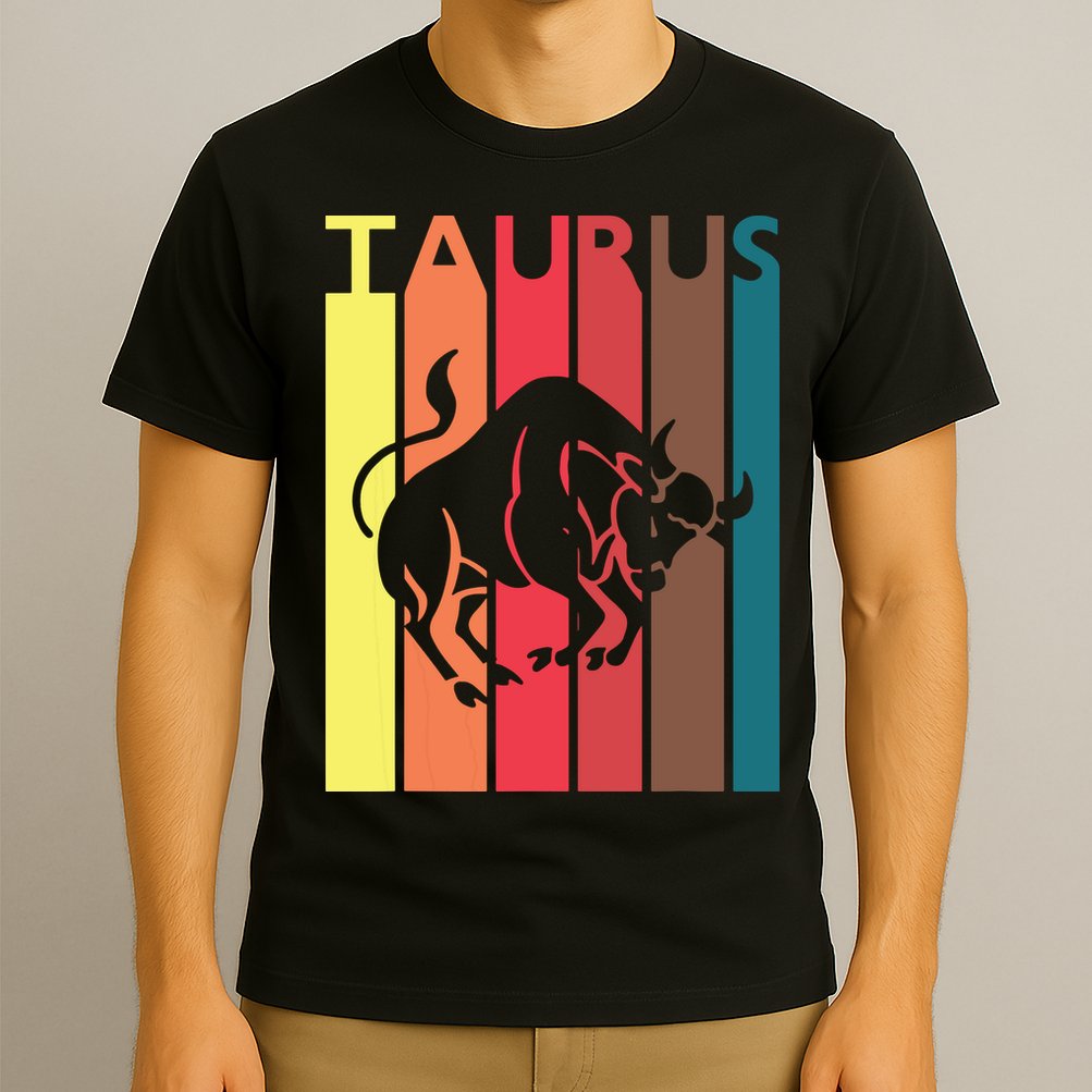 Retro Taurus Zodiac Sign April May Birthday Gift Taurus T-Shirt