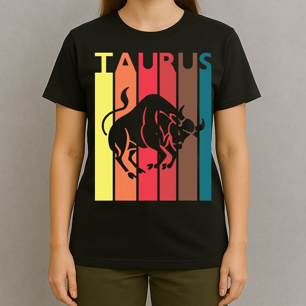 Retro Taurus Zodiac Sign April May Birthday Gift Taurus T-Shirt