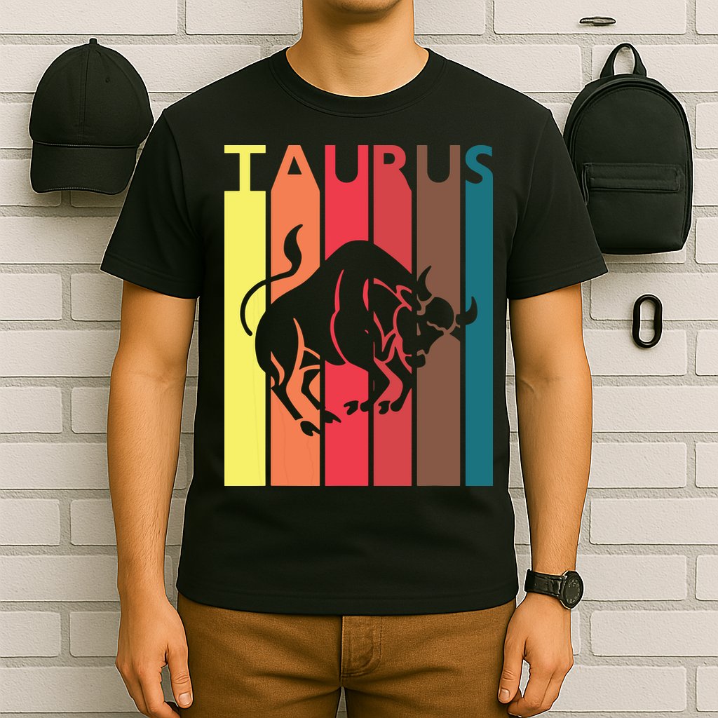 Retro Taurus Zodiac Sign April May Birthday Gift Taurus T-Shirt