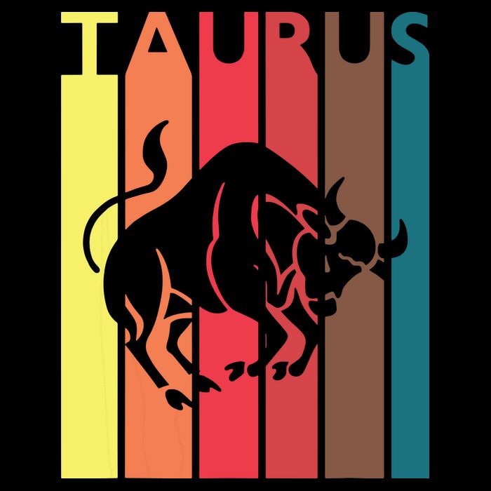 Retro Taurus Zodiac Sign April May Birthday Gift Taurus T-Shirt