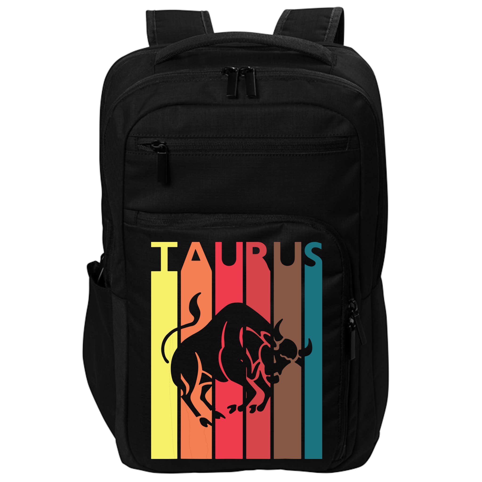 Retro Taurus Zodiac Sign April May Birthday Gift Taurus Impact Tech Backpack