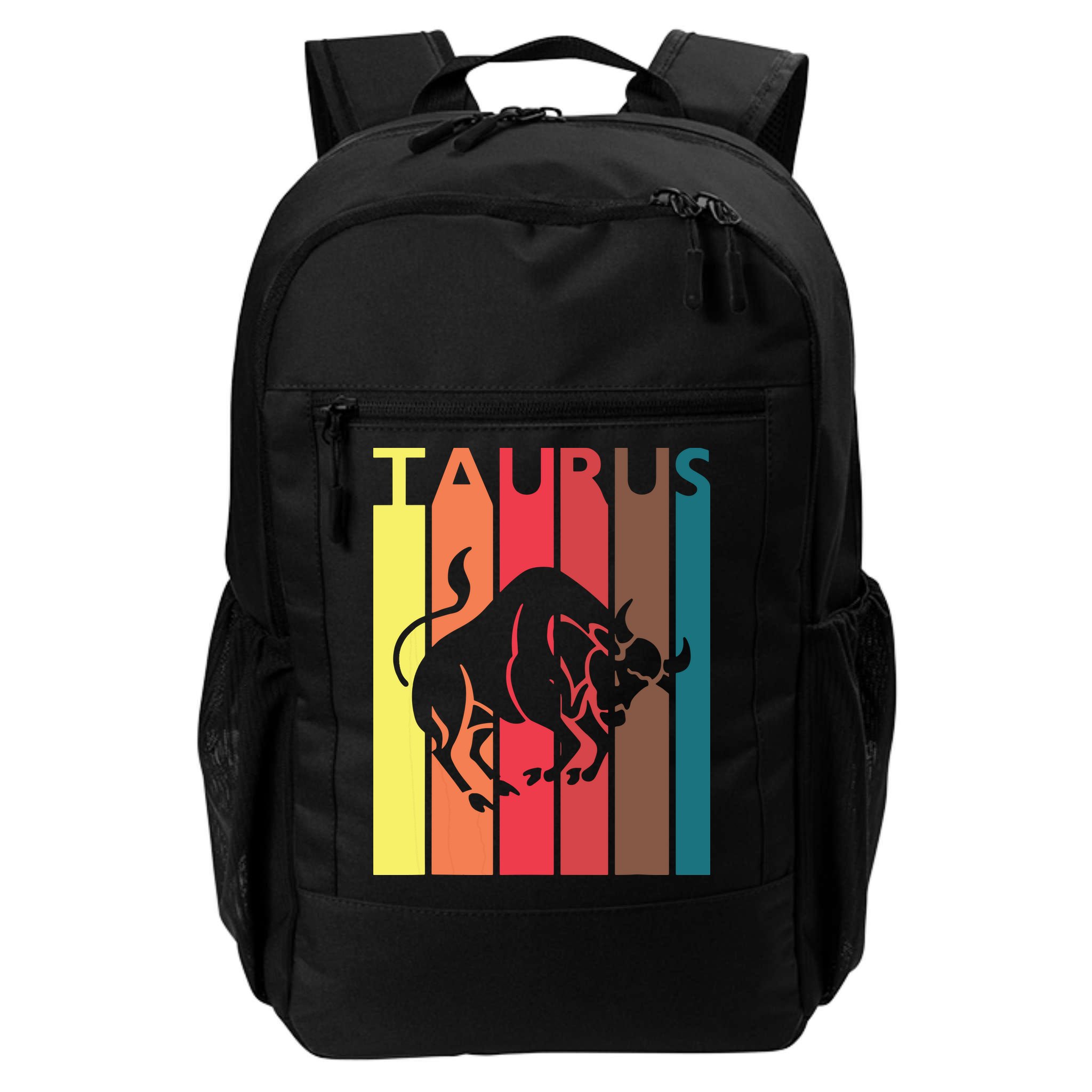 Retro Taurus Zodiac Sign April May Birthday Gift Taurus Backpack