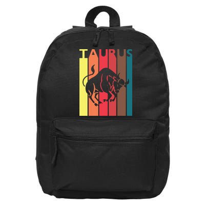 Retro Taurus Zodiac Sign April May Birthday Gift Taurus 16 in Basic Backpack