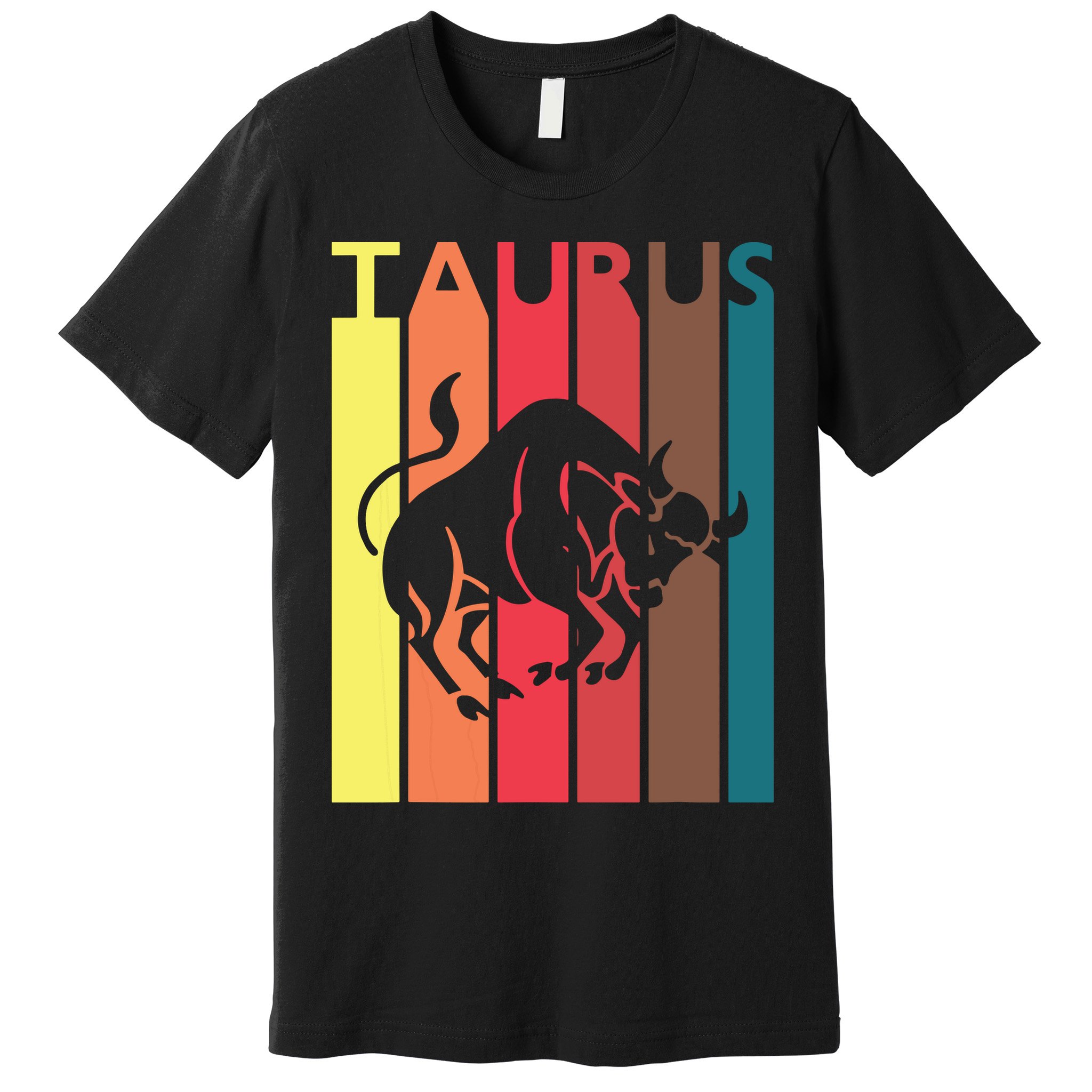Retro Taurus Zodiac Sign April May Birthday Gift Taurus Premium T-Shirt