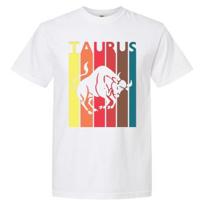 Retro Taurus Zodiac Sign April May Birthday Gift Taurus Garment-Dyed Heavyweight T-Shirt