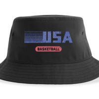 Retro Usa 2024 Team American Basketball Sustainable Bucket Hat