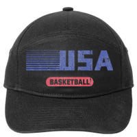 Retro Usa 2024 Team American Basketball 7-Panel Snapback Hat