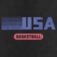 Retro Usa 2024 Team American Basketball Adult Drive Performance Visor