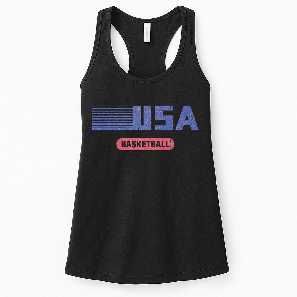 Retro Usa 2024 Team American Basketball Womens Tank Top