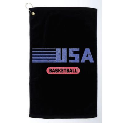 Retro Usa 2024 Team American Basketball Golf Towel