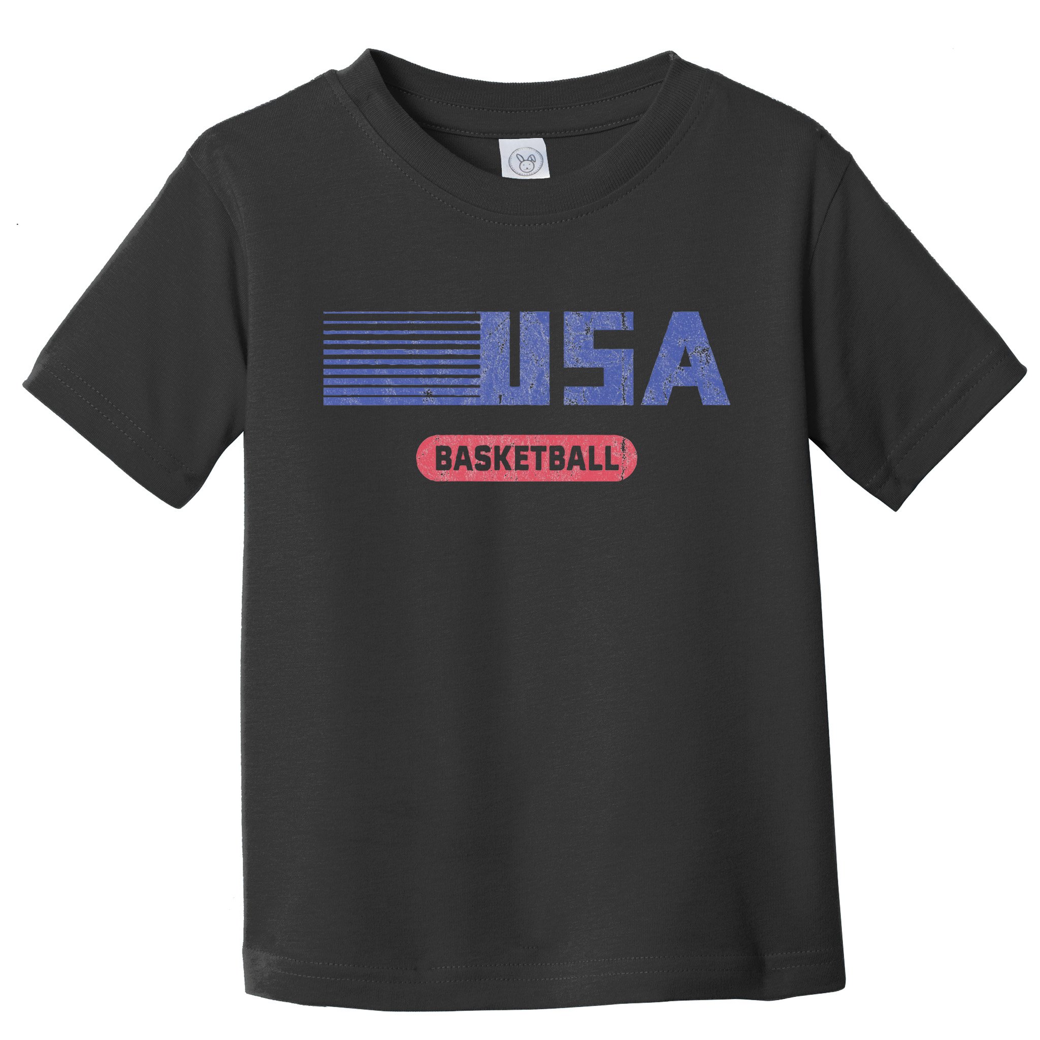Retro Usa 2024 Team American Basketball Toddler T-Shirt