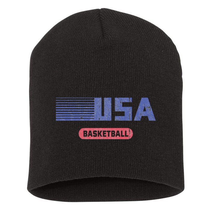 Retro Usa 2024 Team American Basketball Short Acrylic Beanie